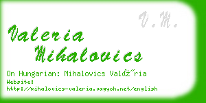 valeria mihalovics business card